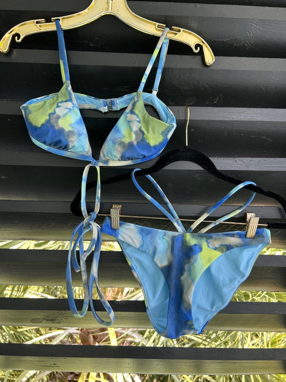 Jonathan Simkhai Blue Harlen/Emmalynn Bikini